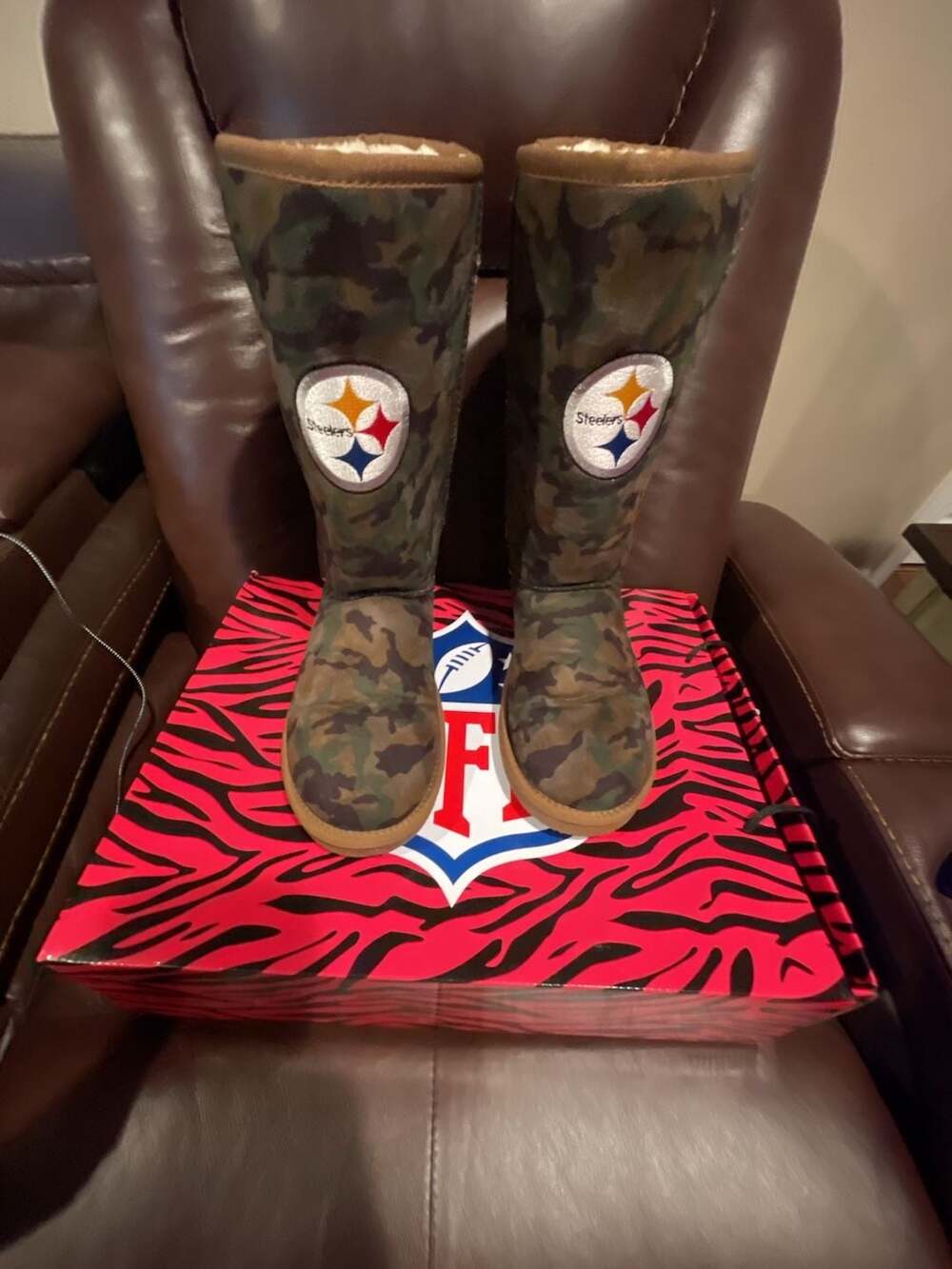 Cuce Pittsburgh Steelers Defeater Camo Boots Size 11